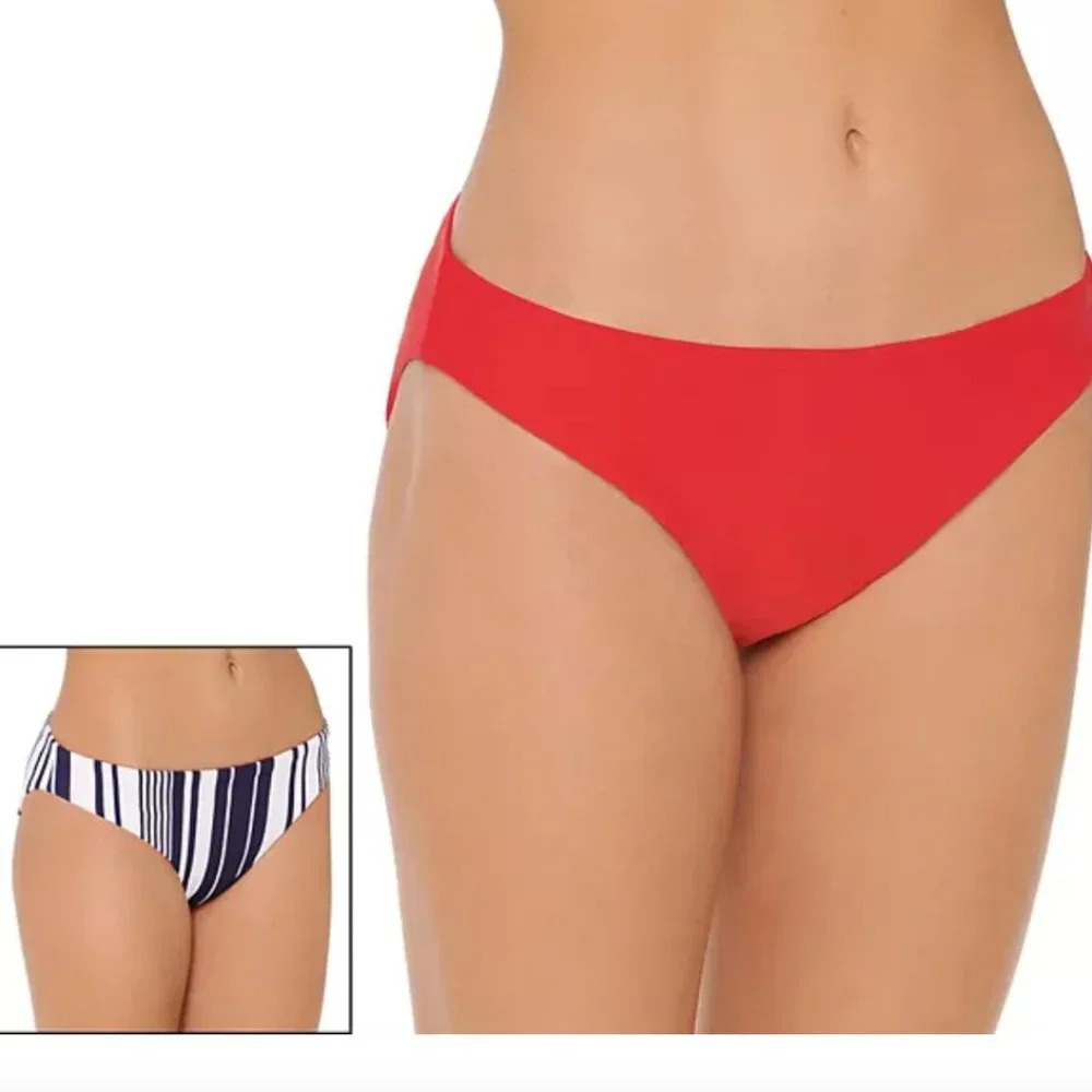 NWT Juniors' SO® Reversible Print Hipster Bikini Bottoms size MEDIUM